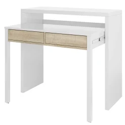 Garnero Arredamenti Scrivania 36/66cm ufficio moderna bianco opaco rovere Adam Gihome® Discount