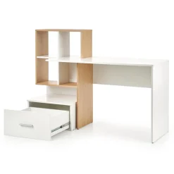 Garnero Arredamenti Scrivania 149/50cm ufficio moderna bianco rovere Jade Gihome® Bianco Opaco - Rovere Hot