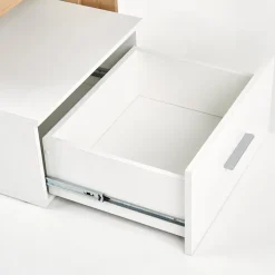 Garnero Arredamenti Scrivania 149/50cm ufficio moderna bianco rovere Jade Gihome® Bianco Opaco - Rovere Hot