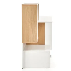 Garnero Arredamenti Scrivania 149/50cm ufficio moderna bianco rovere Jade Gihome® Bianco Opaco - Rovere Hot