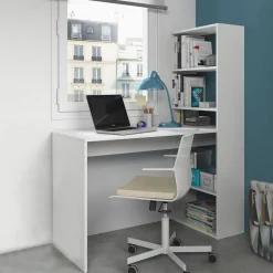 Garnero Arredamenti Scrivania 120/53cm ufficio salvaspazio moderna Jolie Bianco Opaco