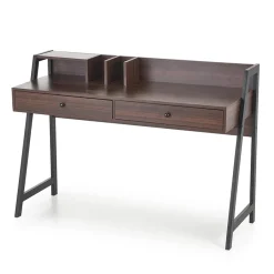 Garnero Arredamenti Scrivania consolle design moderno 128x87cm noce nero Fiordalisio New