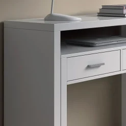 Garnero Arredamenti Scrivania consolle ingresso moderna 99x87cm bianco opaco Anastasia Clearance