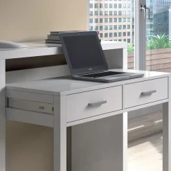 Garnero Arredamenti Scrivania consolle ingresso moderna 99x87cm bianco opaco Anastasia Clearance