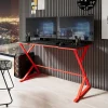 Garnero Arredamenti Scrivania gaming da gioco salvaspazio 119x72cm nero rossa Ernest