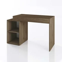 Garnero Arredamenti Scrivania salvaspazio moderna 120x50cm rovere scuro Giorgia Outlet