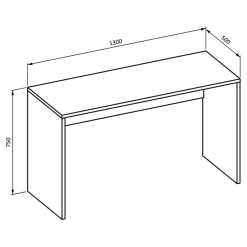 Garnero Arredamenti Scrivania ufficio moderna 130x50cm Callum Rovere
