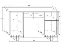 Garnero Arredamenti Scrivania ufficio moderna 120x42cm bianco opaco e lucido Kelli Bianco Opaco - Bianco Lucido Online