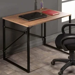 Garnero Arredamenti Scrivania ufficio salvaspazio 90x60cm noce nero Cassino Clearance