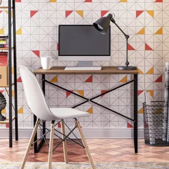 Garnero Arredamenti Scrivania ufficio salvaspazio 90x60cm noce nero Cassino Clearance