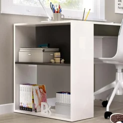 Garnero Arredamenti Scrivania ufficio salvaspazio 115x50cm bianco opaco grafite Tiger Bianco Opaco - Grafite