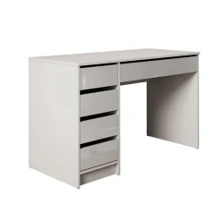 Garnero Arredamenti Scrivania ufficio 120x75cm 5 cassetti Blackpool Bianco Lucido Hot
