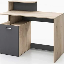 Garnero Arredamenti Scrivania ufficio 110x95cm con mobile contenitore grigio rovere chiaro Aldeia Clearance
