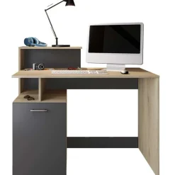 Garnero Arredamenti Scrivania ufficio 110x95cm con mobile contenitore grigio rovere chiaro Aldeia Clearance