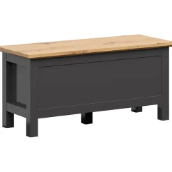 Garnero Arredamenti Scrivania 100x47cm 2 cassetti nero grafite rovere chiaro Holga Clearance