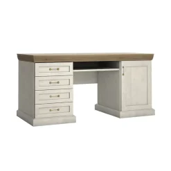 Garnero Arredamenti Scrivania 147x80cm 4 cassetti pino frassinato rovere Blend Best