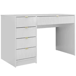 Garnero Arredamenti Scrivania 120x55cm con 5 cassetti cannettata Athena Bianco Sale