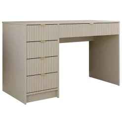 Garnero Arredamenti Scrivania 120x55cm con 5 cassetti cannettata Athena Beige Online