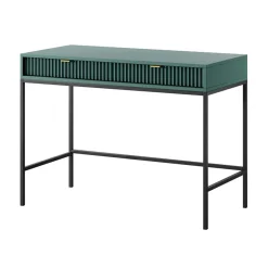 Garnero Arredamenti Scrivania 104x77cm consolle ingresso 2 cassetti moderna Alisa Verde New