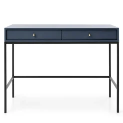 Garnero Arredamenti Scrivania 104x77cm consolle ingresso 2 cassetti blu notte Glory Discount
