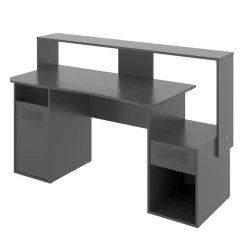 Garnero Arredamenti Scrivania 154x69cm gaming salvaspazio moderna grafite Seneca Sale