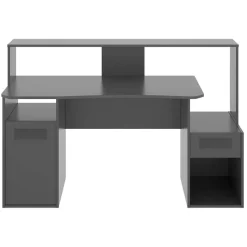 Garnero Arredamenti Scrivania 154x69cm gaming salvaspazio moderna grafite Seneca Sale