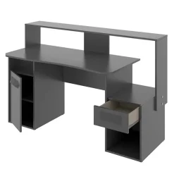 Garnero Arredamenti Scrivania 154x69cm gaming salvaspazio moderna grafite Seneca Sale