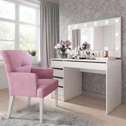 Garnero Arredamenti Scrivania 120x55cm moderna bianco opaco Eliana Gihome® Discount