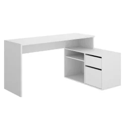 Garnero Arredamenti Scrivania 139x92cm ufficio angolare moderna Teddy Bianco Opaco Sale