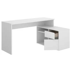 Garnero Arredamenti Scrivania 139x92cm ufficio angolare moderna Teddy Bianco Opaco Sale