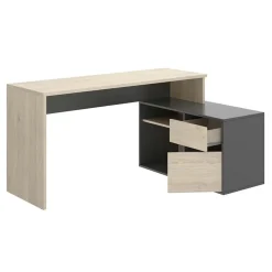 Garnero Arredamenti Scrivania 139x92cm ufficio angolare moderna rovere grafite Teddy Rovere - Grafite Clearance