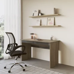 Garnero Arredamenti Scrivania 120x60cm ufficio moderna rovere antracite lucido Time N New