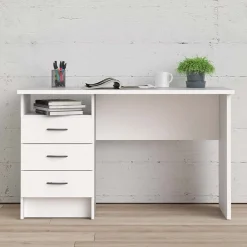 Garnero Arredamenti Scrivania 120x48cm ufficio salvaspazio moderna bianco opaco Office Online