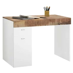 Garnero Arredamenti Scrivania 100x60cm ufficio salvaspazio bianco lucido pero Becka