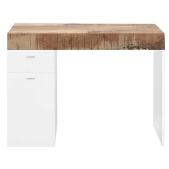 Garnero Arredamenti Scrivania 100x60cm ufficio salvaspazio bianco lucido pero Becka