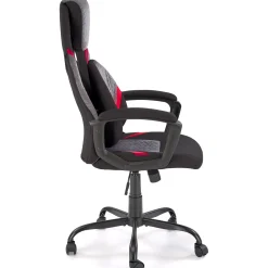 Garnero Arredamenti Sedia da gaming ergonomica con supporto lombare in tessuto grigio nero rosso Buzz Outlet