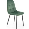 Garnero Arredamenti Sedia da pranzo imbottita in velluto verde Amos Hot