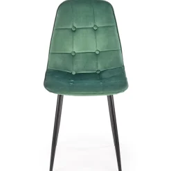 Garnero Arredamenti Sedia da pranzo imbottita in velluto verde Amos Hot