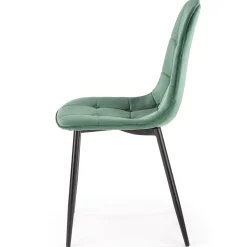 Garnero Arredamenti Sedia da pranzo imbottita in velluto verde Amos Hot