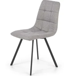 Garnero Arredamenti Sedia da pranzo imbottita in tessuto nero  Kristen Grigio Sale