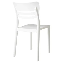 Garnero Arredamenti Sedia da pranzo impilabile moderna polipropilene bianca Greta Bianco Online