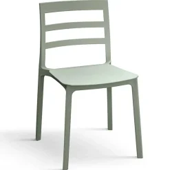Garnero Arredamenti Sedia da pranzo impilabile moderna in polipropilene verde Nature Verde Salvia