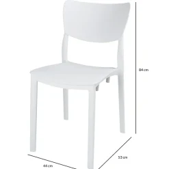 Garnero Arredamenti Sedia da pranzo impilabile polipropilene Tania Bianco