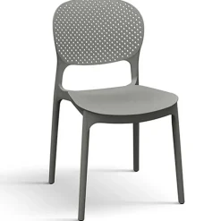 Garnero Arredamenti Sedia da pranzo impilabile moderna in polipropilene Elbow Grigio