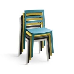 Garnero Arredamenti Sedia da pranzo impilabile moderna in polipropilene Nature Grigio Best