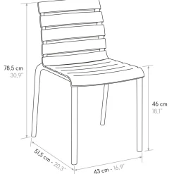 Garnero Arredamenti Sedia da pranzo impilabile moderna in polipropilene Cesca Tortora