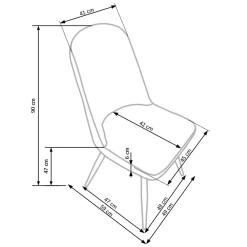 Garnero Arredamenti Sedia da pranzo in ecopelle beige rovere miele Romea Beige - Rovere Clearance
