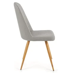 Garnero Arredamenti Sedia da pranzo in ecopelle grigia rovere miele Romea Grigio - Rovere New