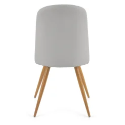 Garnero Arredamenti Sedia da pranzo in ecopelle grigia rovere miele Romea Grigio - Rovere New