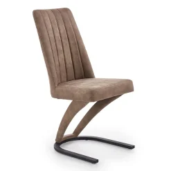 Garnero Arredamenti Sedia da pranzo in ecopelle design moderno marrone Moka Outlet